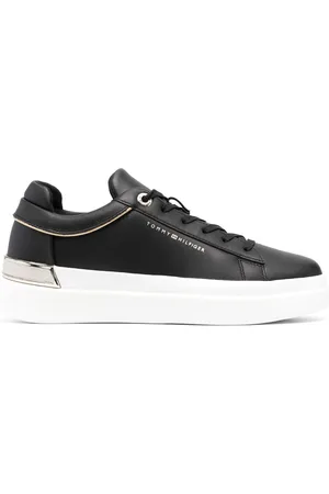 Tommy Hilfiger Metallic-detail leather sneakers