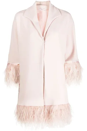 FELY CAMPO Feather-detail silk jacket