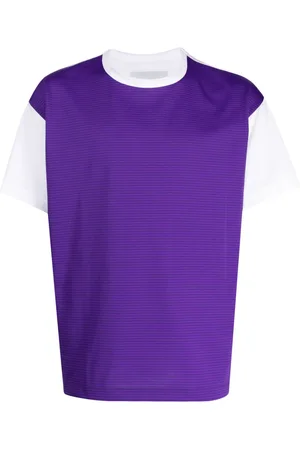 Fumito Ganryu Contrast-panel two-tone T-shirt