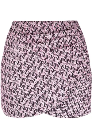Alessandra Rich Tweed wrap miniskirt