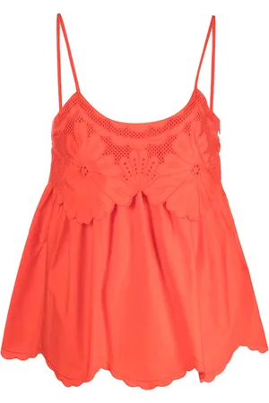 Twin-Set Broderie anglaise poplin top