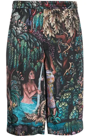 Endless Joy Goa Gajah silk bermuda shorts