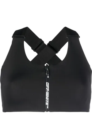 OFF-WHITE Zip-up logo sports bra