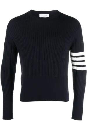 Thom Browne 4-Bar cable-knit ribbed jumper