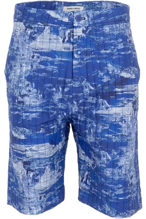HENRIK VIBSKOV Wheel abstract-print quilted shorts