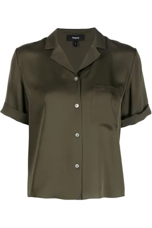 THEORY Short-sleeve silk shirt