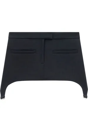 Courrèges Twill suspenders mini skirt