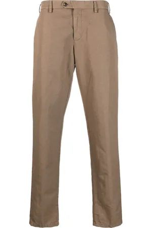LARDINI Straight-leg linen trousers