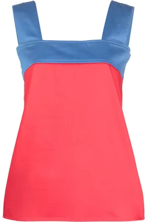 Saint Laurent 1970s colour-block sleeveless blouse
