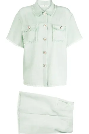 B+AB Frayed-edge short-sleeve shirt