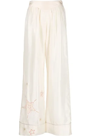FORTE FORTE Embroidered palazzo pants