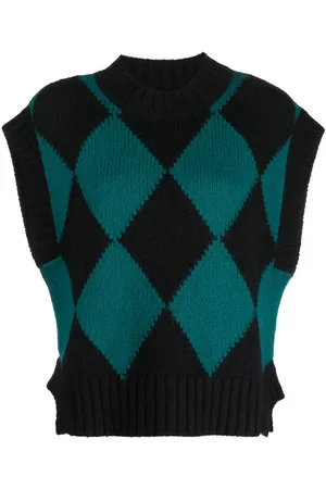 La DoubleJ Argyle knitted vest