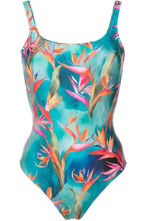 Lygia & Nanny Floral-print u-neck swimsuit