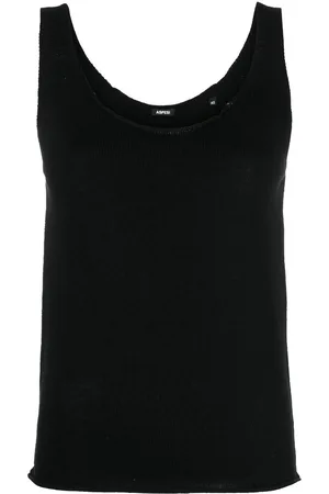 Aspesi Scoop neck knitted vest top