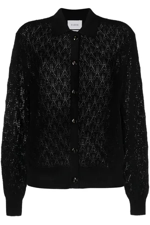Barrie Pointelle-knit cashmere top