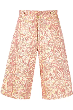 Bluemarble Floral-embroidery knee-length shorts