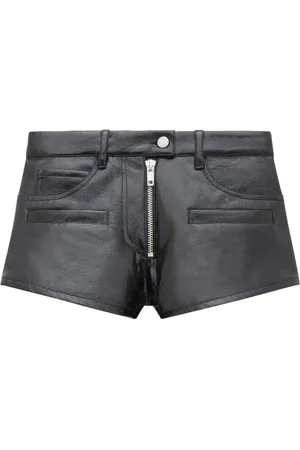 Courrèges Grained-texture mini shorts