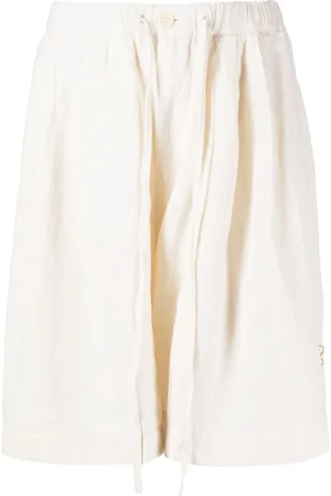 Story Pumpkin-embroidered organic-cotton shorts
