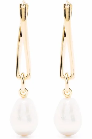 Missoma Baroque pearl-twist drop earrings