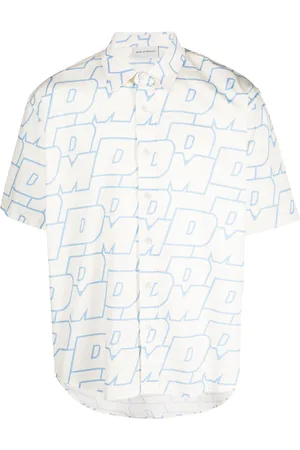 Drôle de Monsieur Monogram-pattern cotton shirt