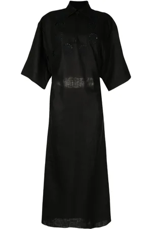 Litkovskaya Guipure-detailing linen dress