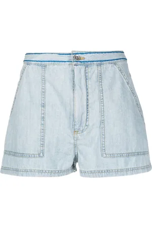 Marni Embroidered-logo denim shorts