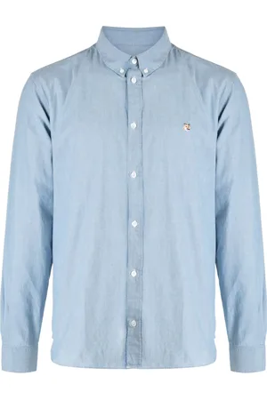 Maison Kitsuné Embroidered-logo cotton shirt