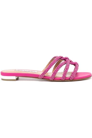 Aquazzura Crystal-embellished flat sandals
