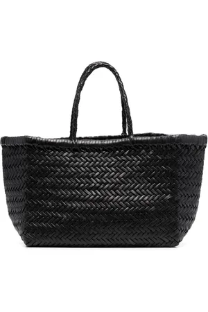 Dragon Diffusion Triple Jump Small woven leather tote