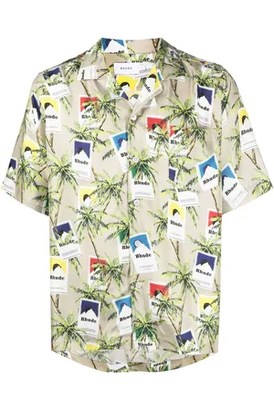 Rhude Cigarette-print silk shirt