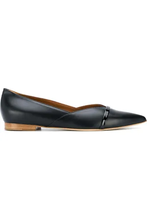 MALONE SOULIERS Pointed-toe leather pumps