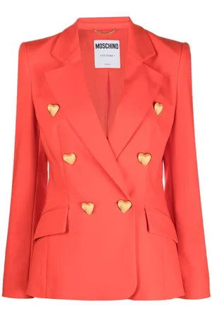 Moschino Heart-button double-breasted blazer