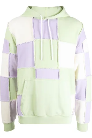 MARCELO BURLON Patchwork cotton hoodie