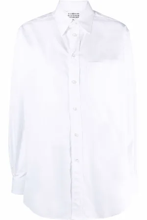 Maison Margiela Long-sleeve plain organic cotton shirt
