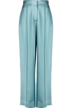 Simkhai Kyra satin-finish straight-leg trousers