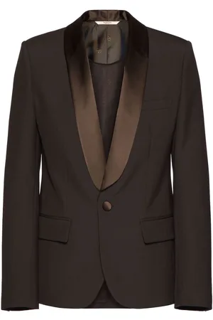 VALENTINO GARAVANI Contrasting-lapels single-breasted blazer