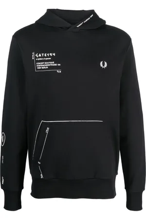 Fred Perry X GATE194 signature-print hoodie