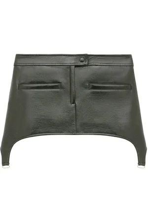 Courrèges Bretelles vinyle mini skirt