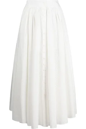 Serafini Perforated high-waisted skirt