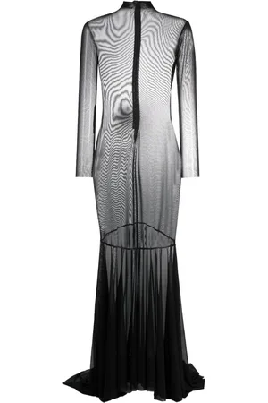 Atu Body Couture Long-sleeve semi-sheer dress