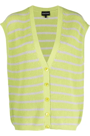 Emporio Armani Horizontal-stripe print knitted top