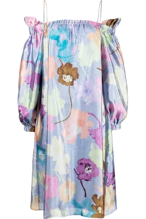 STINE GOYA Priscilia floral-print off-shoulder dress