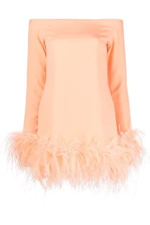 ‎Taller Marmo‎ Kika feather-trimmed minidress