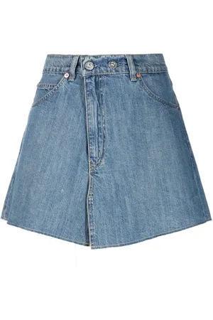 OUR LEGACY Medium-wash denim skirt