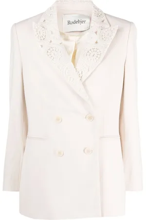 Rodebjer Double-breasted crochet blazer
