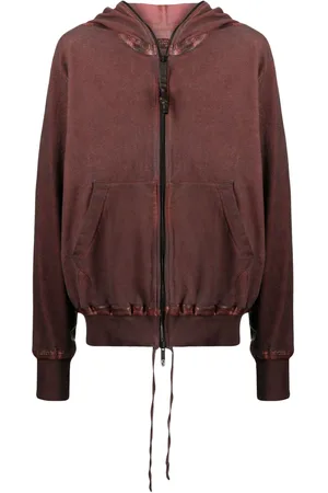 ISAAC SELLAM EXPERIENCE Zipped organic cotton hoodie jacket