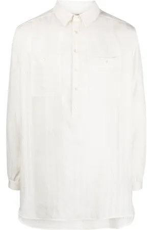 Saint Laurent Striped classic-collar shirt