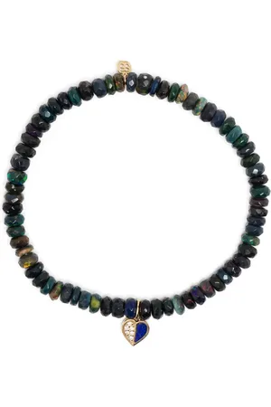 Sydney Evan 14kt yellow gold diamond beaded charm bracelet