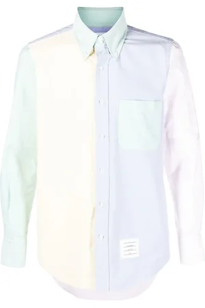 Thom Browne Colour-block long-sleeve shirt