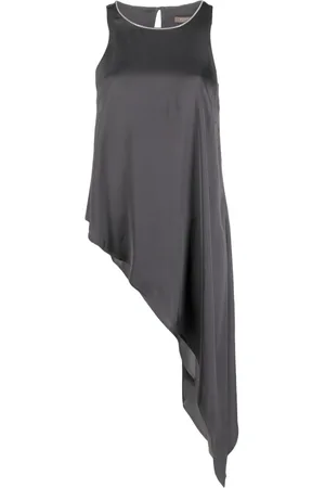 PESERICO SIGN Asymmetric-hem sleeveless blouse